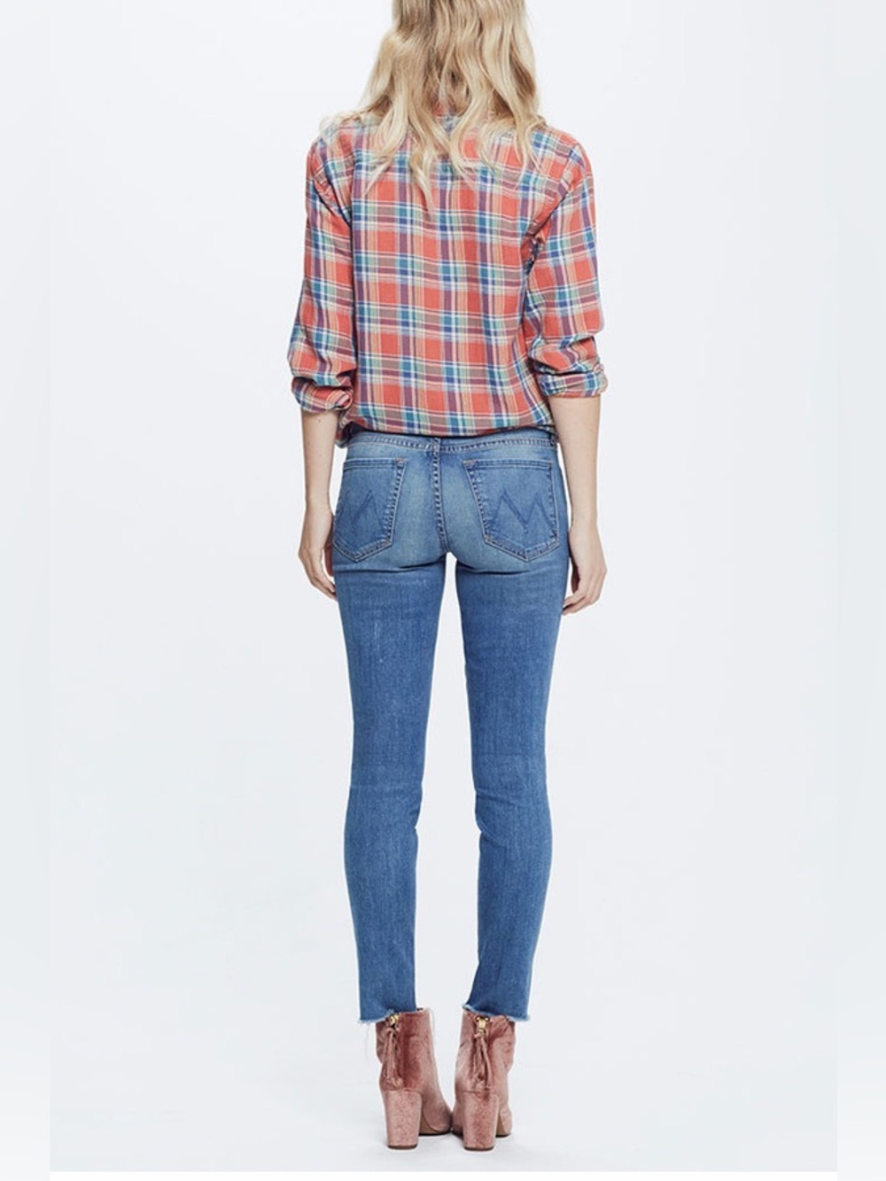 MOTHER DENIM THE LOOKER ANKLE FRAY | BIRDS OF PARADISE 28
